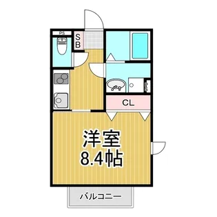 ハイツ・ウッディー【2階】の間取り