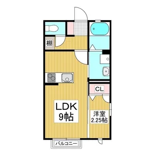 ハイムメゾンLS鎌田【101号室】の間取り