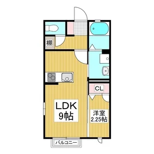 ハイムメゾンLS鎌田【103号室】の間取り