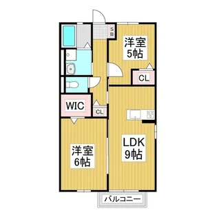 ドエル村井町南B棟【201号室】の間取り
