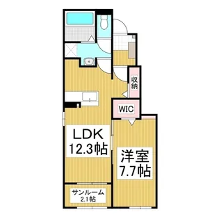 メゾンボヌール【106号室】の間取り