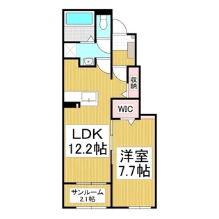 メゾンボヌール【105号室】の間取り