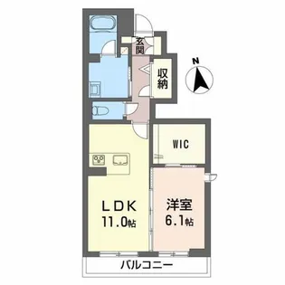 クオレール佐久平【1階】の間取り