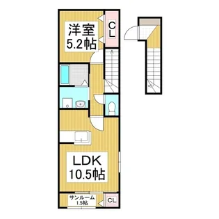 SK-FRONT【201号室】の間取り