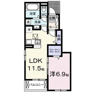 パークヒルズWAKA【1階】の間取り