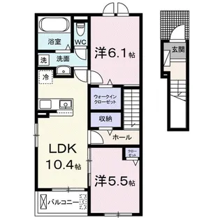 パークヒルズWAKA【2階】の間取り