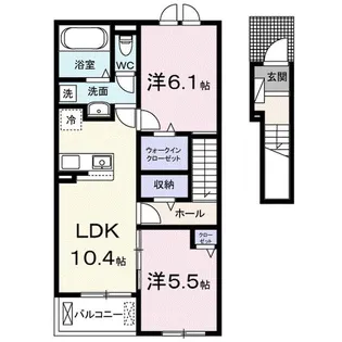 パークヒルズWAKA【2階】の間取り