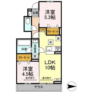 メゾン陣場【102号室】の間取り