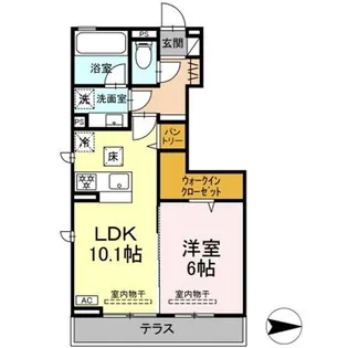 メゾン陣場【106号室】の間取り
