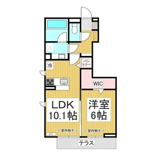 メゾン陣場【1階】の間取り