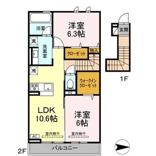 メゾン陣場【203号室】の間取り