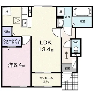 ゼン・クオーレ佐久平【1階】の間取り