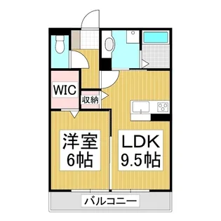 さんてらす宮川【203号室】の間取り
