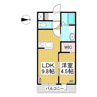 グレーシア瀬原田【202号室】の間取り