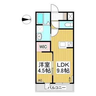 グレーシア瀬原田【203号室】の間取り
