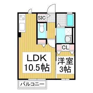 仮)ウィズハイム西和田【102号室】の間取り