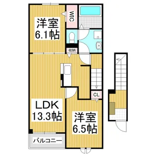 ペニー・レイン【2階】の間取り