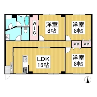 あいかわや【nishi号室】の間取り