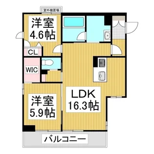 カルム ガーデン【301号室】の間取り