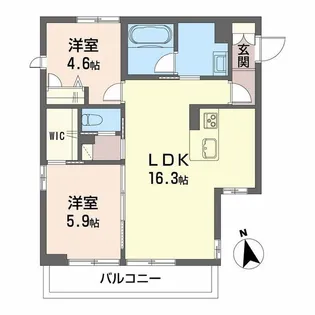 カルム ガーデン【1階】の間取り