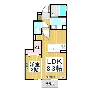 ピースヒルズ【1階】の間取り