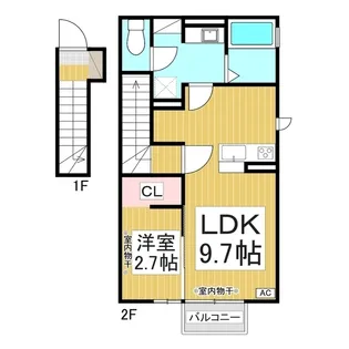 ピースヒルズ【2階】の間取り