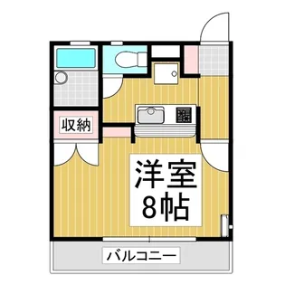 ハイツ砥川A棟【104号室】の間取り