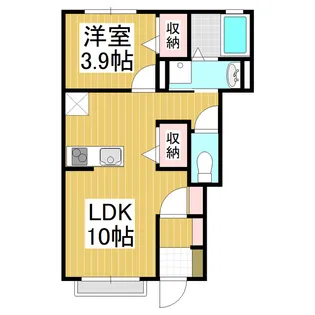 コンフォーティア信濃大町Ⅲ【101号室】の間取り