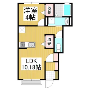 コンフォーティア信濃大町Ⅲ【102号室】の間取り