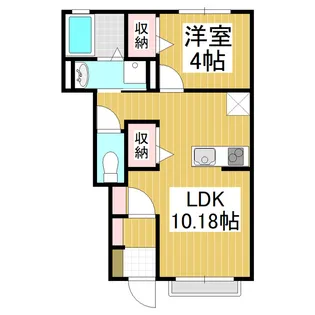 コンフォーティア信濃大町Ⅲ【103号室】の間取り