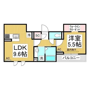 トリシア三輪【2階】の間取り