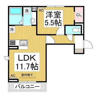 トリシア三輪【2階】の間取り