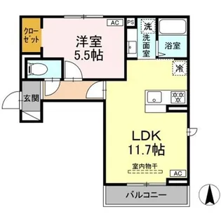 トリシア三輪【301号室】の間取り