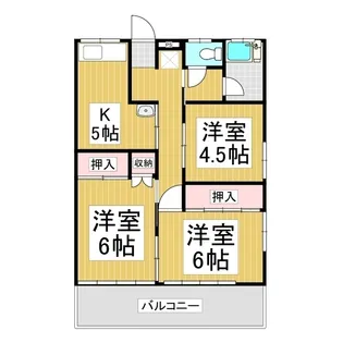 第二トキワ荘【1-A号室】の間取り