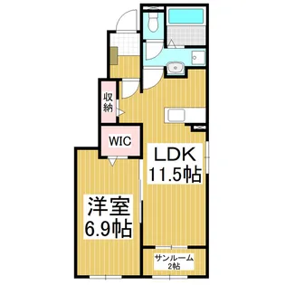 コンフォーティア信濃大町Ⅱ【101号室】の間取り