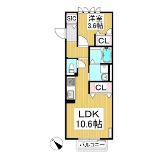 ブランショコラ【105号室】の間取り
