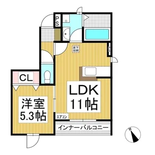 仮)ベルリード【A号室】の間取り