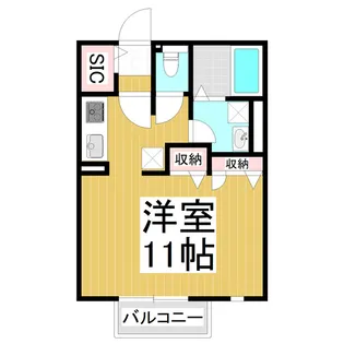 仮)ウィズハイム中御所【104号室】の間取り