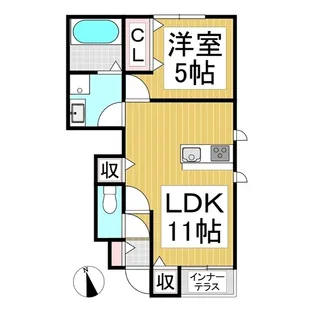 カーサパトリア D棟【102号室】の間取り