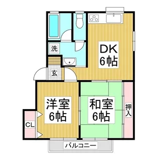 カントリーリバーA【202号室】の間取り