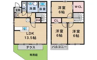 Excella見野B棟(エクセラミノ)【1階】の間取り