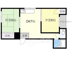 シャンクレール石橋【4階】の間取り