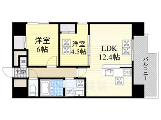グランデージ池田栄本町【8階】の間取り
