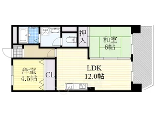 上野坂ハイツ【3階】の間取り