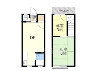 大阪府豊中市螢池南町2丁目【テラスハウス】の間取り