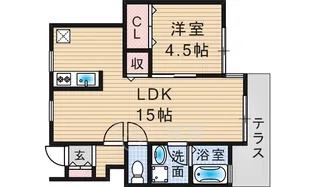 ONLYONE川西丸の内【1階】の間取り