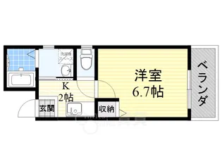 上野坂グランハイツC【2階】の間取り