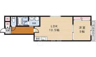 グランツ石橋【2階】の間取り