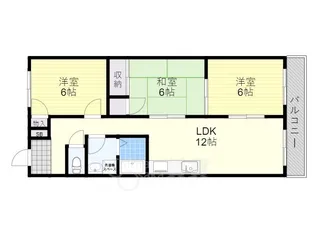 大阪府吹田市千里山西6丁目【マンション】の間取り