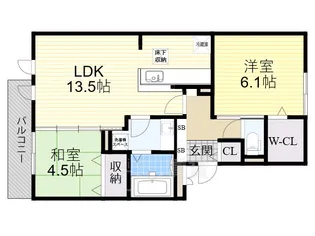 アップルリーフ【3階】の間取り